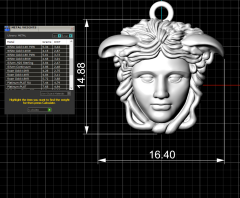 Medusa Kolye Ucu 3D Model