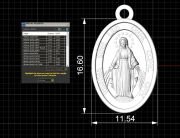 Meryem Ana Rolyef Kolye Ucu 3D Model