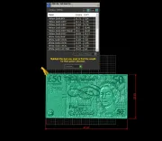 50 Pound  3D Kolye Ucu