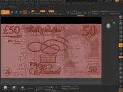 50 Pound  3D Kolye Ucu