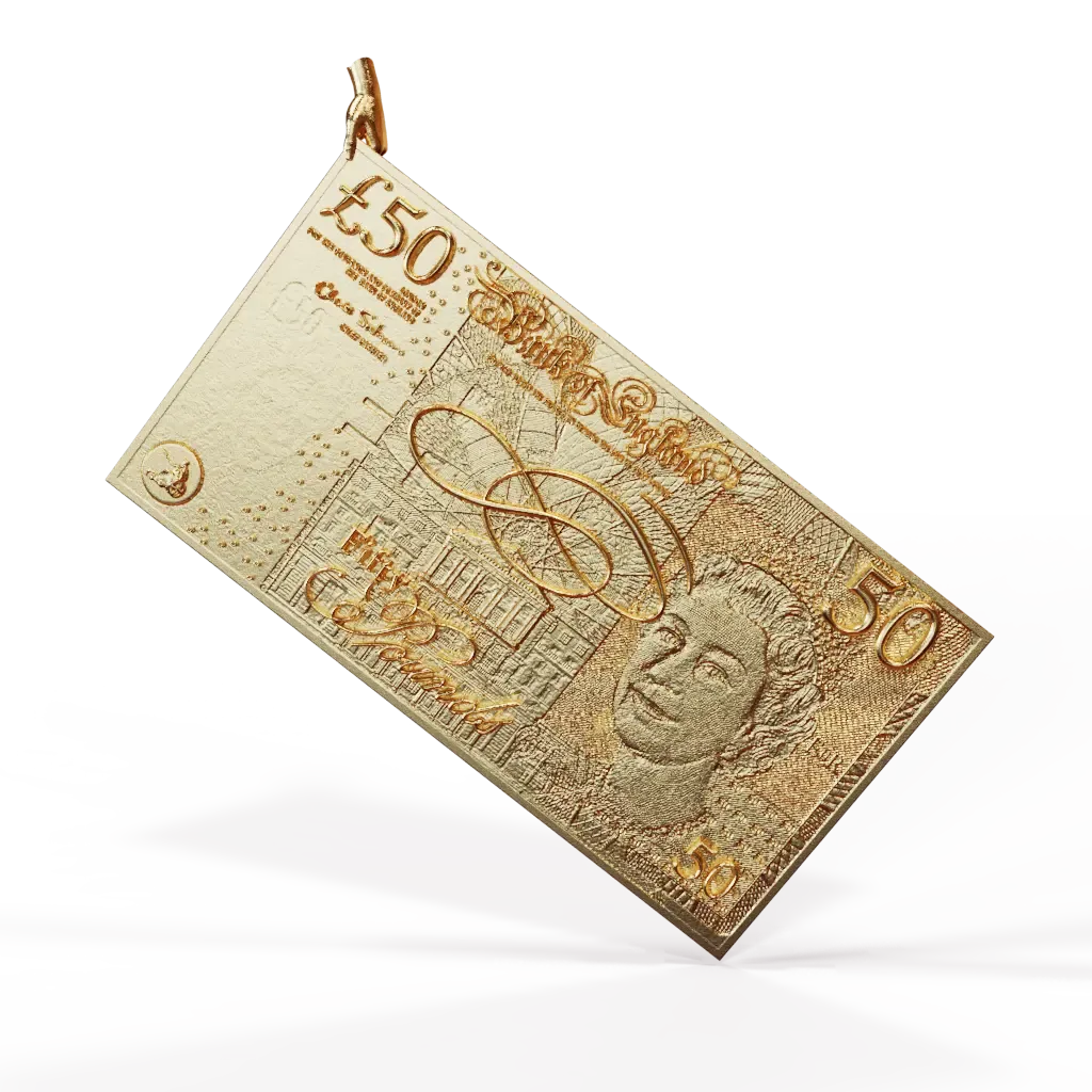 50 Pound  3D Kolye Ucu
