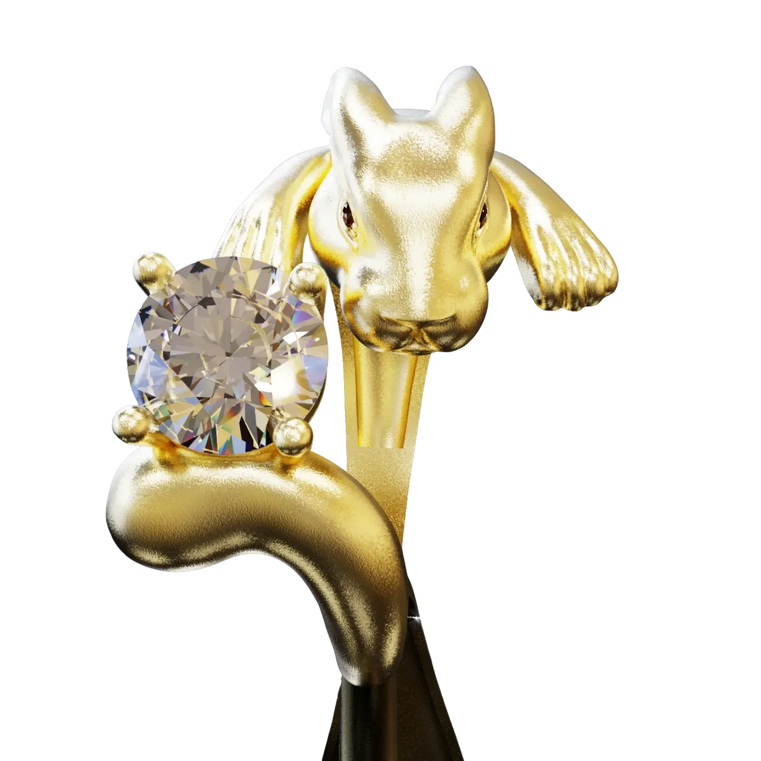 Cute Rabbit Ring 3D Model