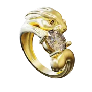 Cute Rabbit Ring 3D Model
